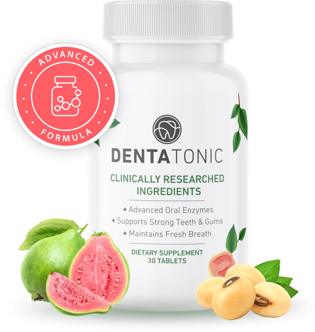 DentaTonic Bottle Illustration of a white bottle of DentalTonic product